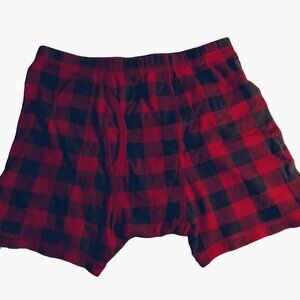 Gap Boxer Shorts Red Black Tartan Plaid Boys L Large Size 10